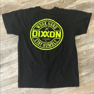 Dixxon Black T-Shirt with Neon Yellow Graphic